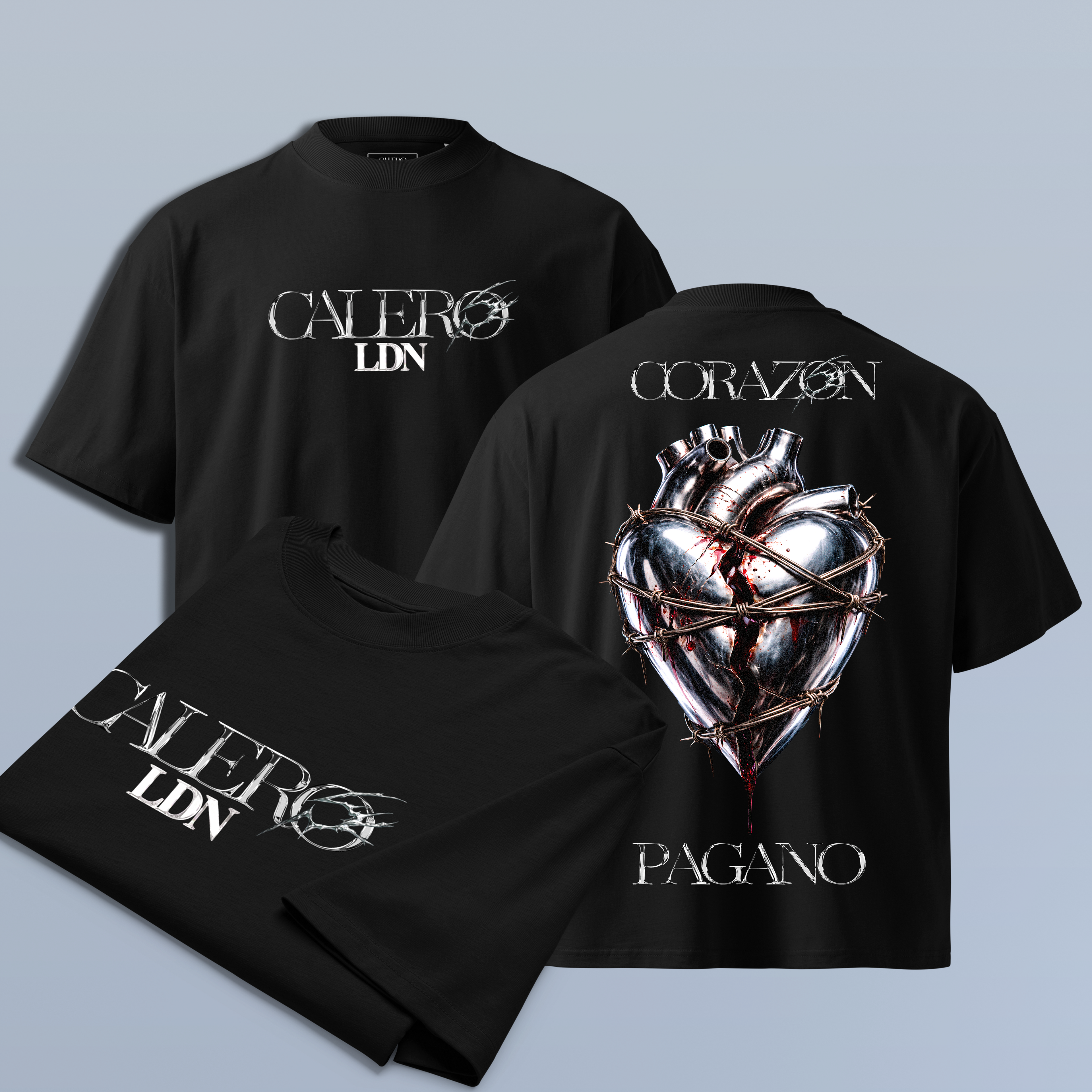 Camiseta - Calero LDN - X Aniversario Corazón Pagano