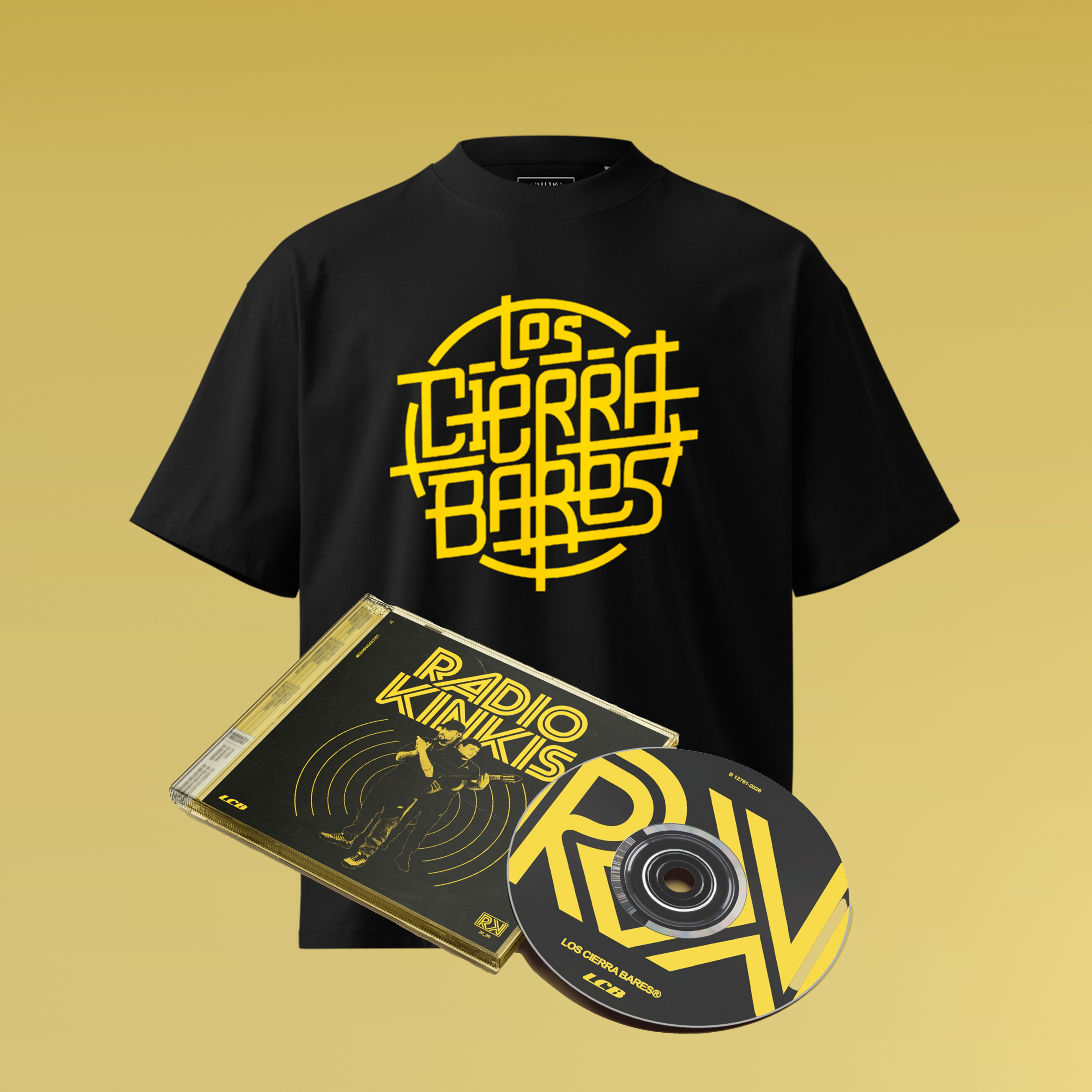 Pack Exclusivo - CD + Camiseta -  Los Cierra Bares - Radio Kinkis